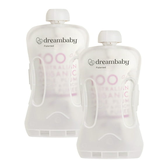 Dreambaby® Pouch Pal® Self Feeding Baby Food Pouch Holder - No Squeeze, No Spill, No Mess Reusable Container for Baby Led Weaning- 2 Pack