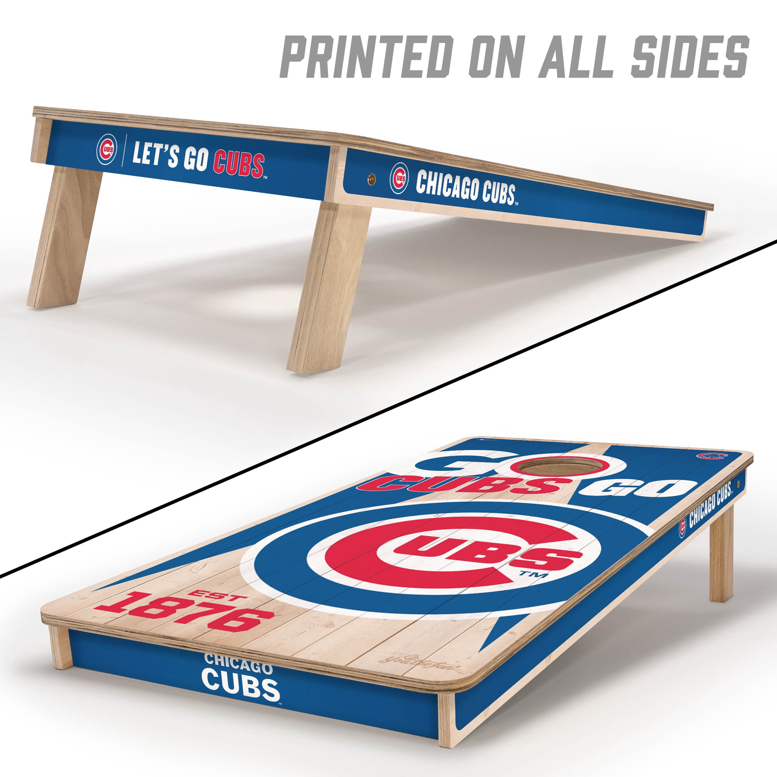 YouTheFan MLB Chicago Cubs 2' x 4' Cornhole Game No Bags