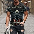 thumbnail image 2 of Jessboyy Men's 250th Anniversary Independence Day Shirts Short Sleeve USA Flag 4th of July Patriotic Tshirts Holiday Tops Summer Graphic T-shirts Black,XXXXL, 2 of 5