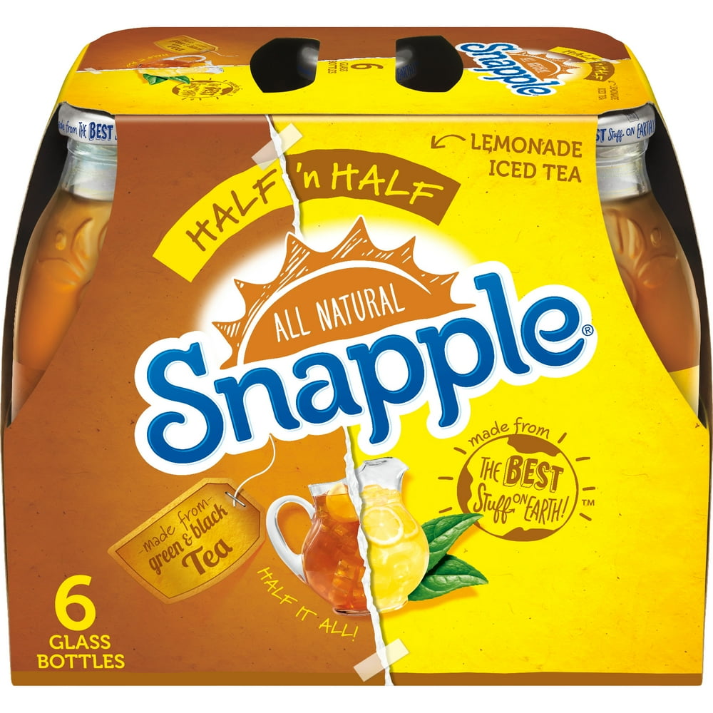 Snapple All Natural Half 'n Half Lemonade Iced Tea, 16 Fl. Oz., 6 Count