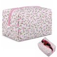 thumbnail image 2 of WMQPNNS New Trending Floral Print for Large Capacity Travel Makeup Organizer With Double Zipper Toiletry Pouch for Daily Use andMakeup Artists Storage, 2 of 5