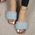 thumbnail image 2 of Juebong Sandals clearance Boho Slide Sandals for Women Girls Dressy Low Wedge Sandal Casual Open Toe Flat Sandals Summer Beach Slip on Sandals Platform Sandals, 2 of 5