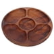 thumbnail image 1 of Bandeja de madera de acacia para aperitivos, redonda, dividida, con 5 compartimentos, ideal para quesos, postres, frutas y verduras., 1 of 6