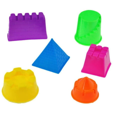 New Fantastic 6 Pieces Castle Sand Toys Pyramid Sandcastle Outdoors Beach Sea Sand Toys