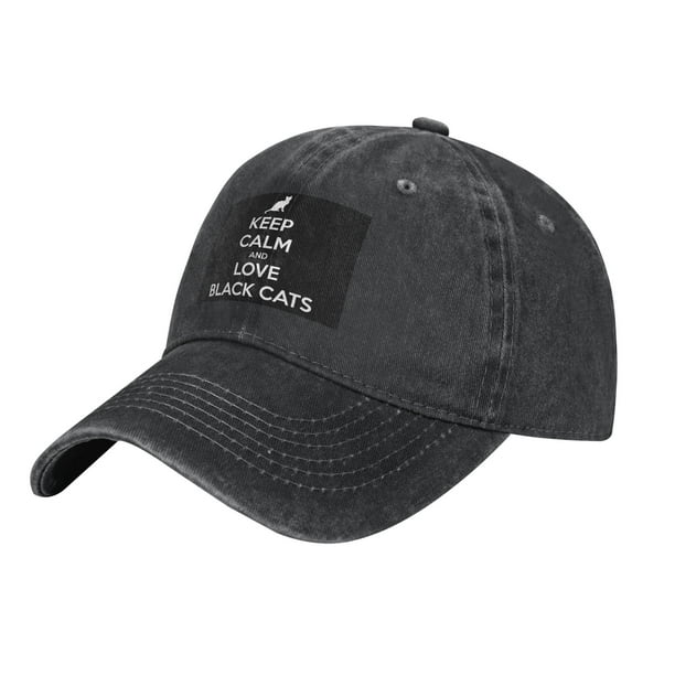 ZICANCN Mens Hats Unisex Baseball Caps-Cat Black Hats for Men