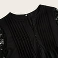 thumbnail image 6 of Dressy Tops For Women,Women Summer Trendy See Through Lace Long Long Sleeve Shirt V Neck Casual Fitted Tunic Clothes Tops,Womens Plus Size Tops(Color:Black,Size:S), 6 of 8