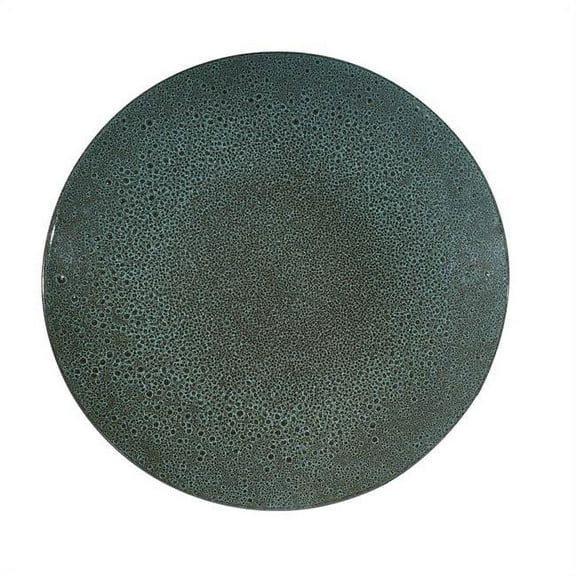 Red Vanilla RR004-313 12.5 in. Organic Art Coupe Service Round Platter, Blue