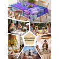 thumbnail image 5 of Happy 10th Birthday Table Cloth, Waterproof Tablecloth for Square Tables, Purple Bows Balloons Cakes Polka Dot Reusable Washable Fabric Table Cover for Restaurant Kitchen Dining Tables 60"x60", 5 of 9