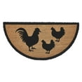 thumbnail image 3 of VHC Brands Down Home Rooster & Hens Coir Rug Half Circle 16.5x33, 3 of 5