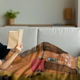 thumbnail image 3 of America Soft Flannel Fleece Blanket, Cartagena Streets with Vibrant Color Building Facade Caribbean Landscape Columbia, Cozy Plush for Indoor and Outdoor Use, 50" x 60", Orange Brown, by Ambesonne, 3 of 5
