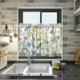 thumbnail image 7 of Wildflowers Kitchen Curtains 2 Panels UV Protected Tier Curtains, Half Window Curtains Kitchen Tiers for Guest Room Bathroom Sink Laundry Room Basement,36 x 27 Inch, 7 of 7