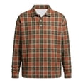 thumbnail image 3 of Adult Men's Polo Shirts Long Sleeve Button Tees Shirts Lightweight Orange Mens Shirts Summer, 3 of 3