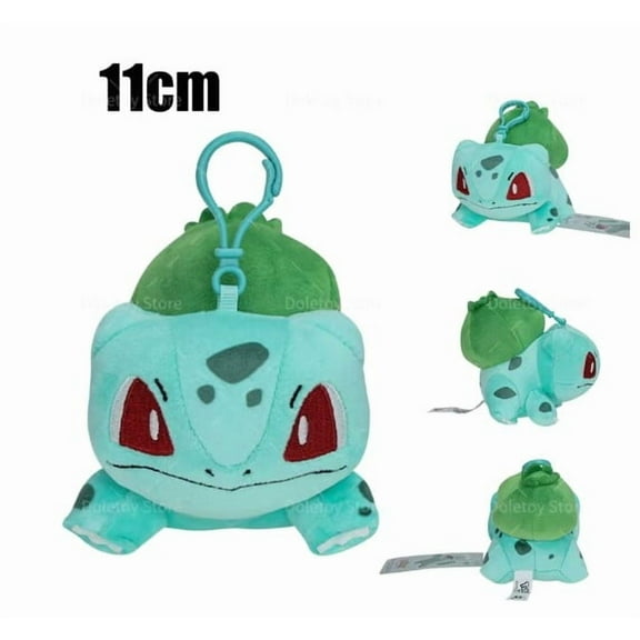 Pokemon Bulbasaur Plush Keychain Backpack Clip Bag Clip 4.25" tall 1 count