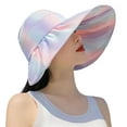 thumbnail image 5 of Women Sun Hat Rainbow Color UV Protection Elegant Face Protections Sweet Breathable Lightweight Sunscreen Wide Brim Beach Hat for Summer, 5 of 8