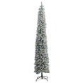 thumbnail image 3 of vidaXL Slim Christmas Tree 300 LEDs & Ball Set & Flocked Snow 300 cm, 3 of 5