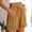 Yellow, variant on Fnooota Womens Bermuda Shorts, Summer Drawstring Casual Elastic Waist Cotton Linen Shorts Beige Size M-4XL
