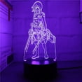 thumbnail image 1 of Decoración de anime 3D de Night Light Attack on Titan de Levi Ackerman, 1 of 1
