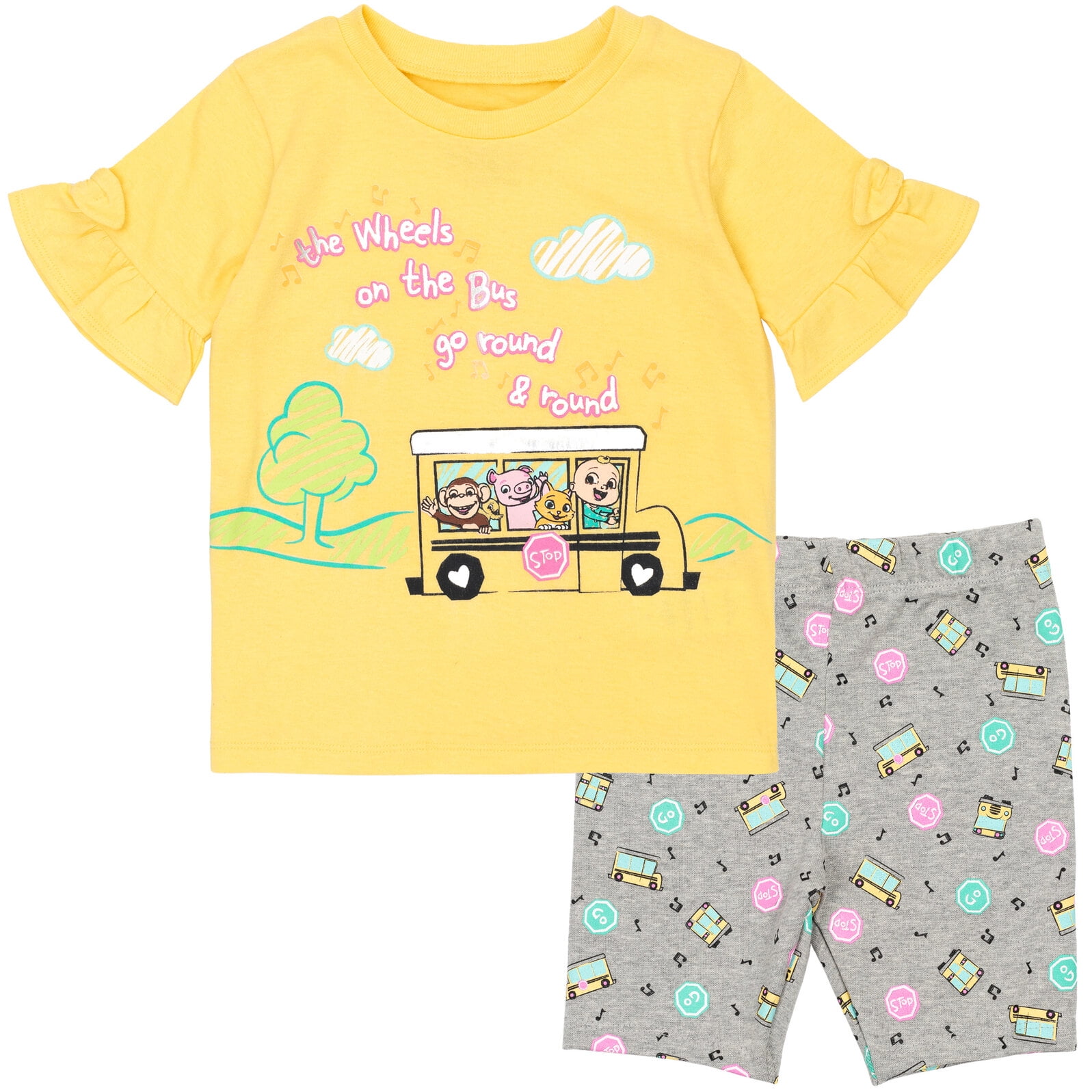 CoComelon Ensemble Pyjama Garçon JJ - T-Shirt + Jogging, Coton Doux, Officiel 'Come On Let's Play', Tailles 1.5-5 Ans