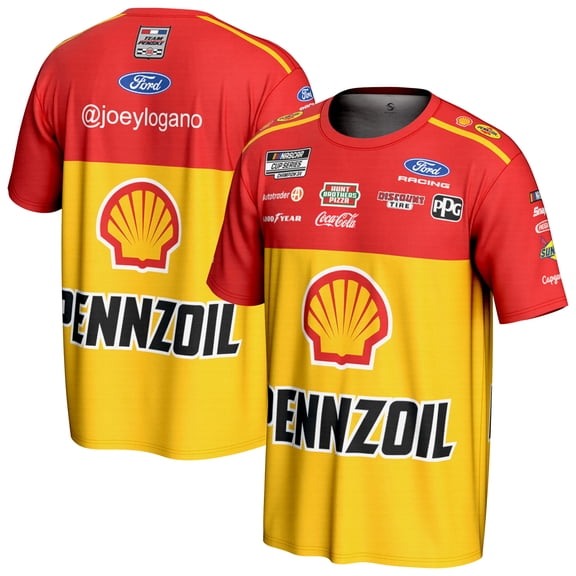 Men's ProSphere Yellow Joey Logano Pennzoil T-Shirt