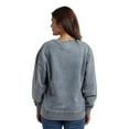 thumbnail image 4 of Coraline Character Cat & Stars Logo Women's Gray Mineral Wash Crew Neck Long Sleeve Sweatshirt -XL, 4 of 7