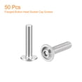 thumbnail image 3 of Uxcell Flanged Button Head Socket Cap Screws, 50 Pcs M5x22mm - 304 Stainless Steel Socket Drive Fasteners Bolts, Fully Thread Machine Screws (Silver), 3 of 5