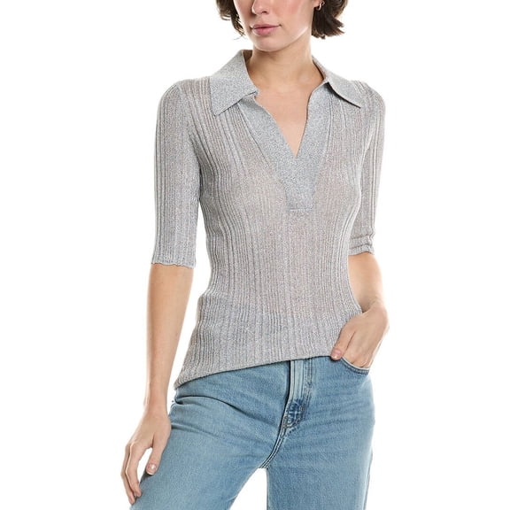 A.L.C. womens  Joey Top, XL, Silver