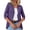 Purple, variant on Hpapadks Women's Cardigans Formal Commuting Casual Solid 3/4 Sleeve Open Front Small Coat Shrugs for Women Dresses