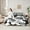 Grey, variant on Feelyou Green Square Camo Twin Bedding Sets 7-Piece, Vintage US Flag Bedding Comforter Set