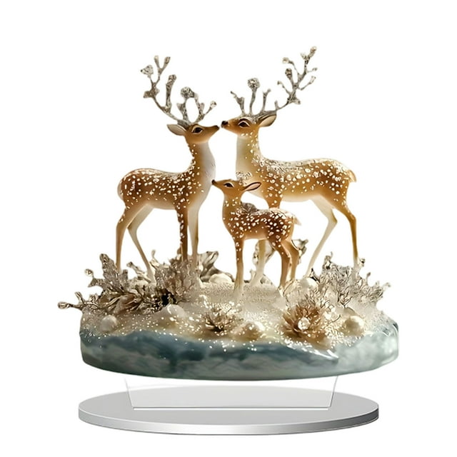 TIELUTT 2D Decorations Logo Reindeer Santa Decorations Decorations Living Room Bedside Home Dining Room Teacher Ornament Postal Ornament Drummer Ornament Paramedic Ornament Smart Ornament