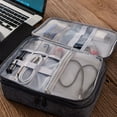 thumbnail image 4 of Storage Case Cable Organizer Charger Bag Travel Wires Organization Accessories Large Capacity Convenience Hand Bags Gadget Container Cyan, 4 of 9