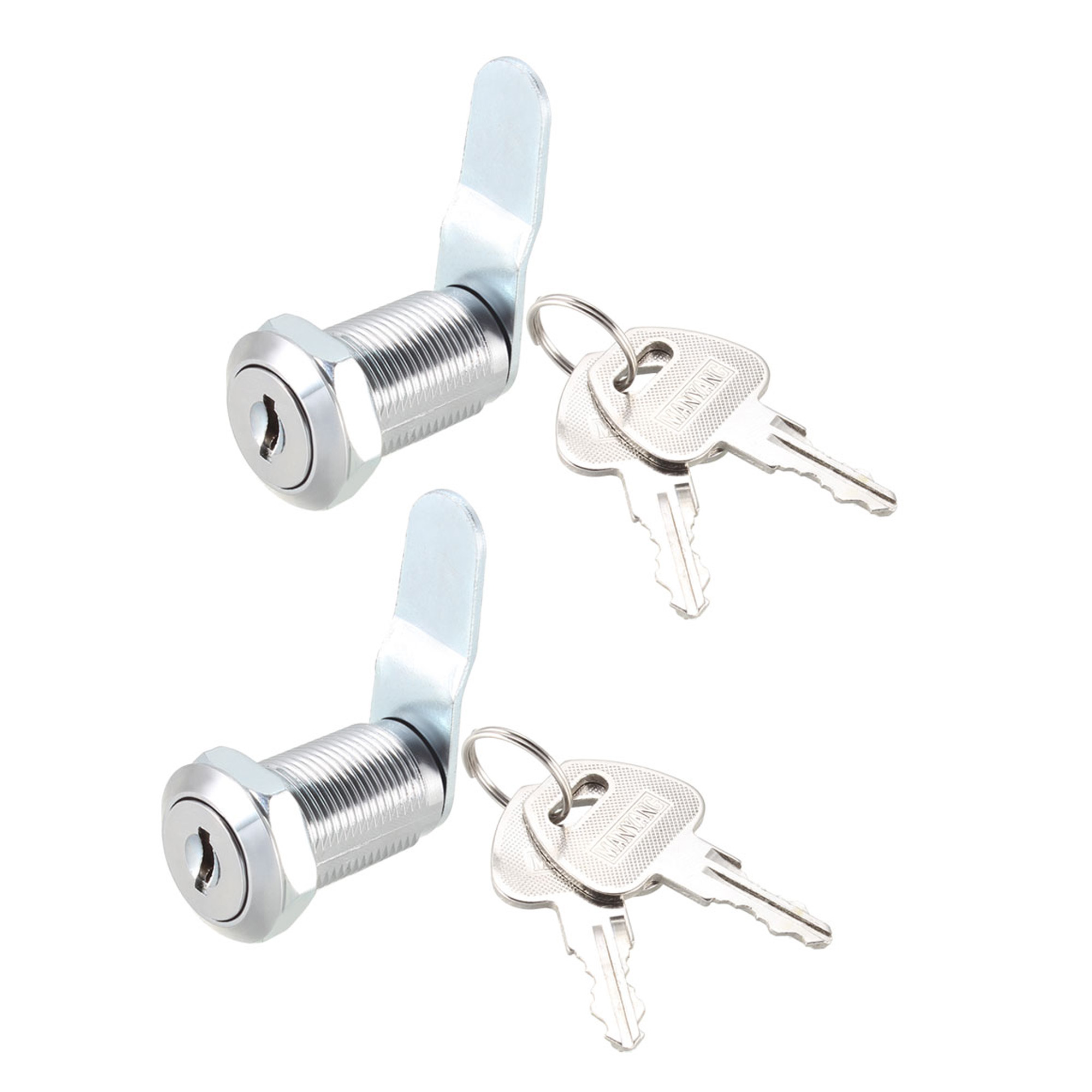 Cam Locks 30mm Cylinder Long Fit on Max 7/8inch Panel Keyed Different