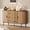 Walnut, variant on Panapinka 59" Fluted Sideboard Buffet Cabinet with Faux Marble Top, 2 Sliding Doors & 6 Drawers, Modern Farmhouse Credenza, TV Media Console, Coffee Bar for Living Room, Dining Room, Kitchen