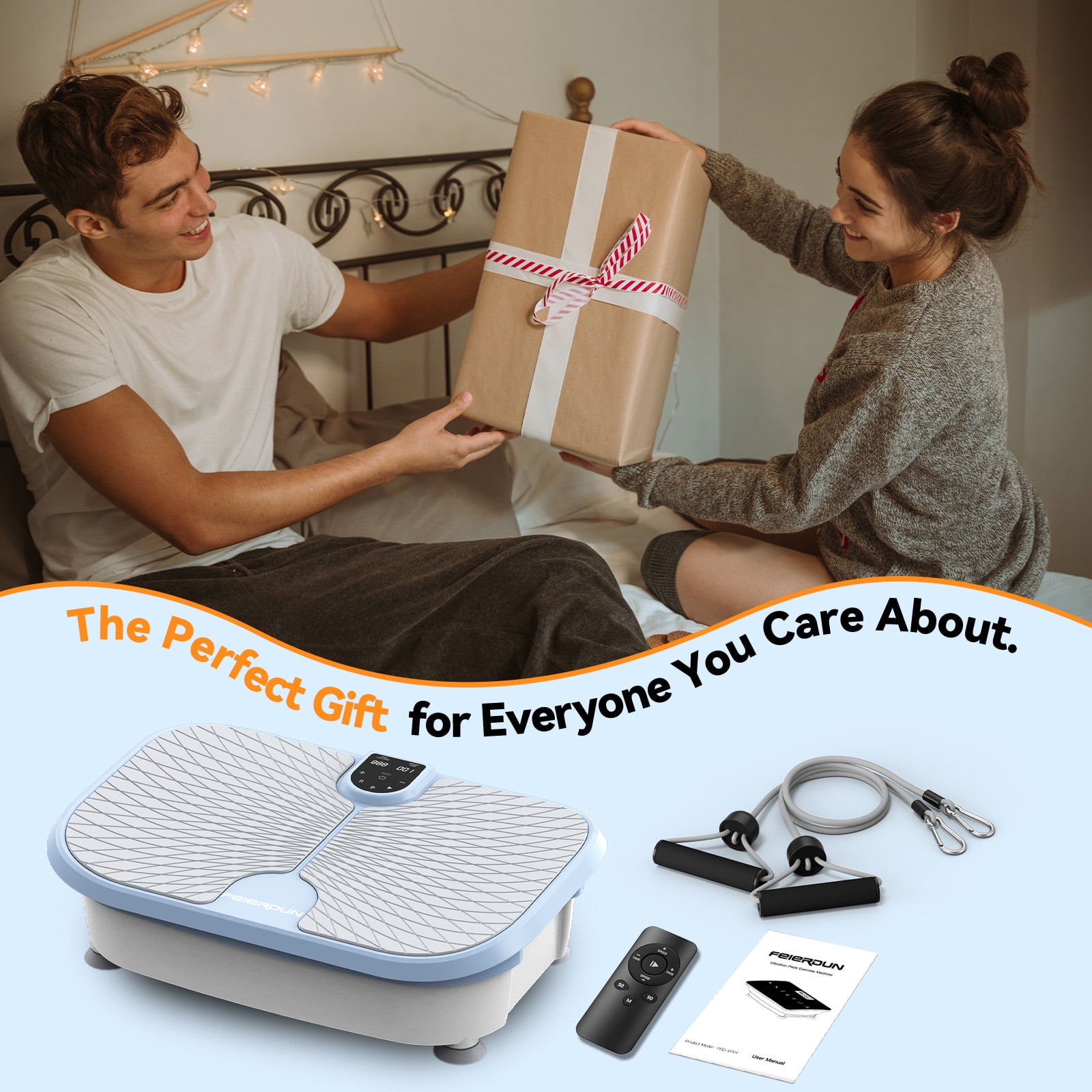 UPGO Vibration Platform Machine, full Body Workout Vibration Fitness Platform, 400 lbs Weight Capacity, Multiple Exercise Modes, Includes Resistance Bands and Remote Control.