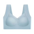 thumbnail image 1 of Sujetador deportivo de una pieza con copa fija y sin costuras, de seda helada, fino, hermoso, con espalda envuelta y sin aro para mujer, 1 of 1