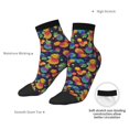 thumbnail image 6 of Fuzoiu Colorful Pineapples1 Print Adult Socks, Crew Moisture-wicking Socks, Unisex Cushion Crew Socks,Casual Sports Ankle Socks, 6 of 7