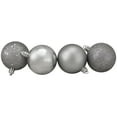 thumbnail image 3 of Northlight 24ct Shatterproof 4-Finish Christmas Ball Ornament Set 2.5" - Gray, 3 of 4