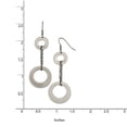 thumbnail image 3 of Primal Steel Stainless Steel Circles Dangle Shepherd Hook Earrings, 3 of 7