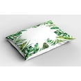 thumbnail image 2 of Ambesonne Plant Pillow Sham 2 Pack, Jungle Themed Picture, 26"x20", Fern Green, 2 of 3