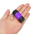 thumbnail image 4 of Linterna de llavero LED recargable mini Uxcell de 2.1" con carga USB morado, 4 of 6
