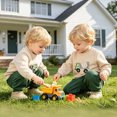thumbnail image 2 of TOWED22 Toddler Boy Clothes Baby Fall Winter Outfit Print Graphic Long Sleeve Sweatshirts and Stretch Pants Set, 2 of 8