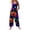 #01Multicolor, variant on Jack O Lantern Pumpkin All Over Print Women Halloween Overalls, Sleeveless Square Neck Wide Leg Jumpsuit with Pockets, Rayon Linen Fabric Gray 2XL