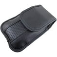thumbnail image 5 of Black Leather Case with Rotating Pinch Clip and magnetic closure compatible with Consumer Cellular Verve Snap Flip Phone, 5 of 7