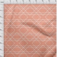 thumbnail image 3 of oneOone Polyester Lycra Peach Fabric Geometric & Floral Block Dress Material Fabric Print Fabric By The Yard 56 Inch Wide, 3 of 4