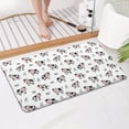 thumbnail image 4 of White Cow Milk Pattern Bathroom Rugs Mat,Non Slip Microfiber Bathroom Rug,Rubber Backing,Soft Bathroom Mats for Bathroom Floor,Tub and Shower,17x30in(43x75cm), 4 of 5