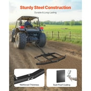 KFFKFF Drag Harrow, 66 Span Towable Drag Harrow, Q235 Steel Driveway Leveler with Modifiable Bars & Pin Hitch, Can Hold up to 50 lbs, Tractor Driveway Harrow Suitable for ATVs, UTVs