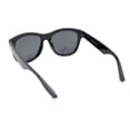 thumbnail image 4 of Kush Dark Mens Round Horn Rim Sport Plastic Retro Sunglasses Shiny Black - Black, 4 of 4