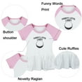 thumbnail image 2 of Daddy's Little Caddy Funny Dresses For Baby, Newborn Babies Skirts, Infant Princess Dress, 0-24M Kids Graphic Clothes (Pink Raglan Dresses, 12-18 Months), 2 of 5