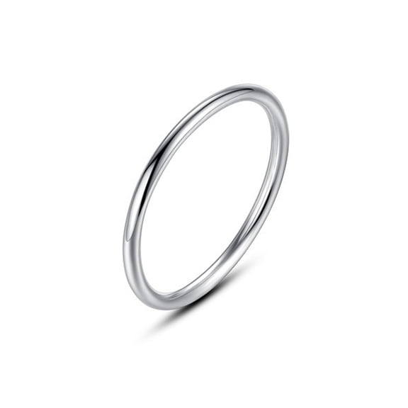DESIGNICE Minimalist Thin Stacking Ring - 925 Sterling Silver