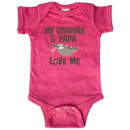 

Inktastic Grammy and Papa Love Me Gift Baby Boy or Baby Girl Bodysuit