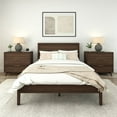 thumbnail image 2 of Plank+Beam Duo Solid Wood Queen Bed Frame with Panel Headboard , No Box Spring Needed, Walnut, 2 of 9